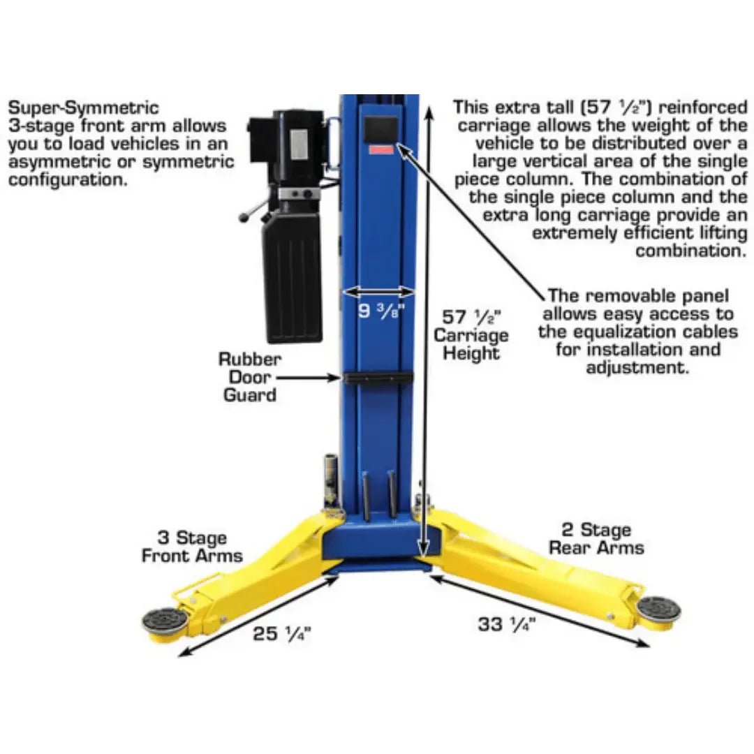 Atlas 9OHSC 2-Post Lift + Lawn Mower Adapter Combo - Image 11