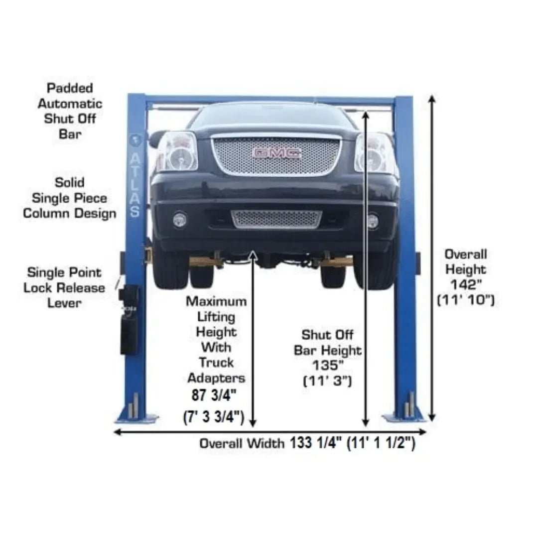 Atlas 9OHSC 2-Post Lift + Lawn Mower Adapter Combo - Image 3
