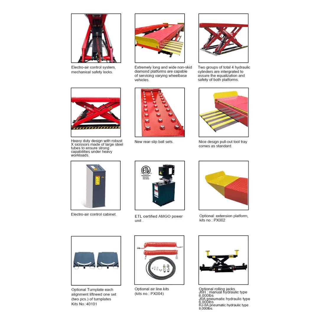 Amgo AX-12A 12,000 Lb Scissor Lift - Image 2